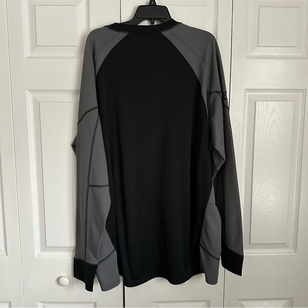 Rawlings Shirt Mens 2XL Black Long Sleeve Athletic Fleece Thermal Performance - Picture 2 of 12